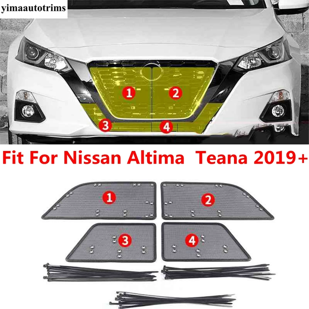 

For Nissan Altima Teana 2019 - 2023 Car Middle Insect Screening Mesh Front Grille Insert Net Dust Protective Trim Accessories