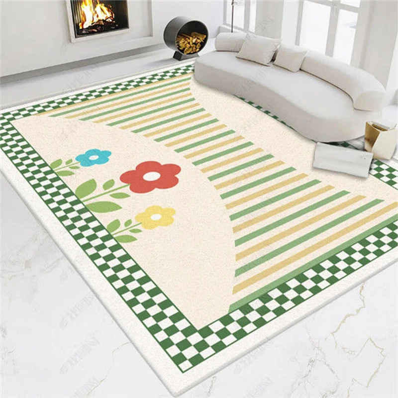 

Cartoon Little Safflower Simple Kawaii Rug Home Decor Living Room Coffee Table Luxury Carpet Bedroom Children's Tatami Floor Mat