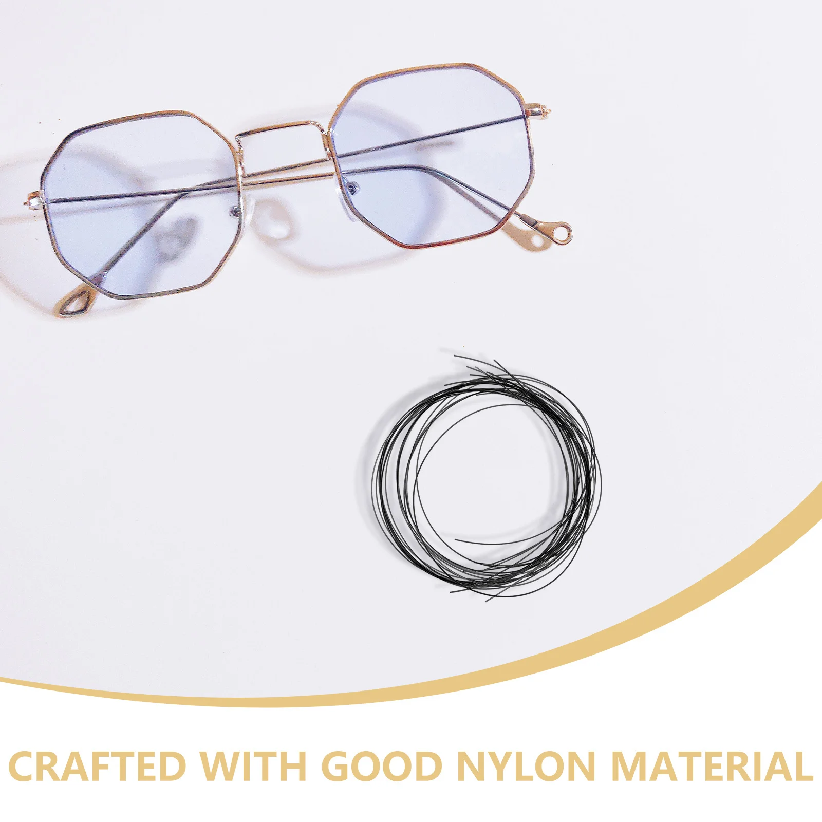 

Glasses Repair Wear-Resistant Nylon Line for Semi-Rimless Eyewear Secure Fit No Loosening Easy Carry Repairing