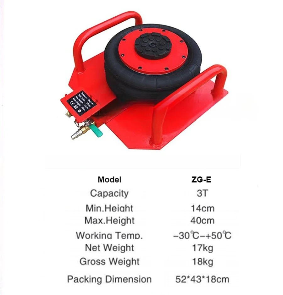 3 Ton Inflatable Air Bag Jack Car Repair Inflatable Bladder Lifts Off-road Vehicle Small Truck Repair Tire Replacement Tool