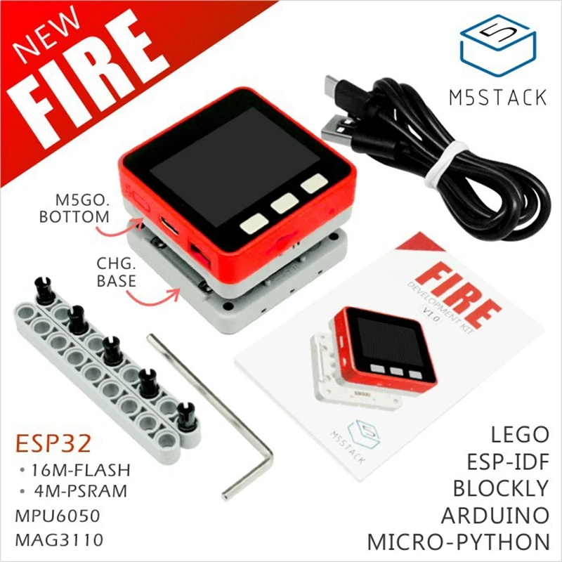 Diy Eletrônica Kit M5stack Fogo 4m Psram 16m Flash Esp32