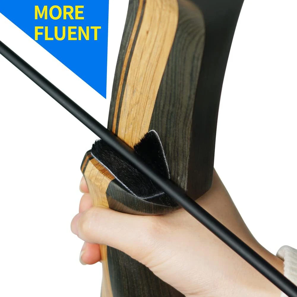 2 4 Pcs Recurve Bow Arrow Rest Archery Horse Hair Longbow Fur Pad recurve Bow Accessories for Outdoor Hunting Shooting Practice