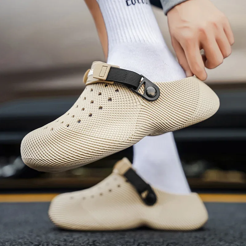 Summer Mens Sandals Outdoor Fashion Slippers Breathable Lightweight Man Beach Sandals Thick Sole Non Slip Casual Garden Shoes image 5