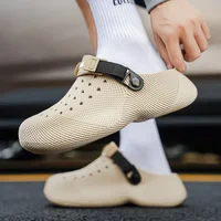 Summer Mens Sandals Outdoor Fashion Slippers Breathable Lightweight Man Beach Sandals Thick Sole Non Slip Casual Garden Shoes 5