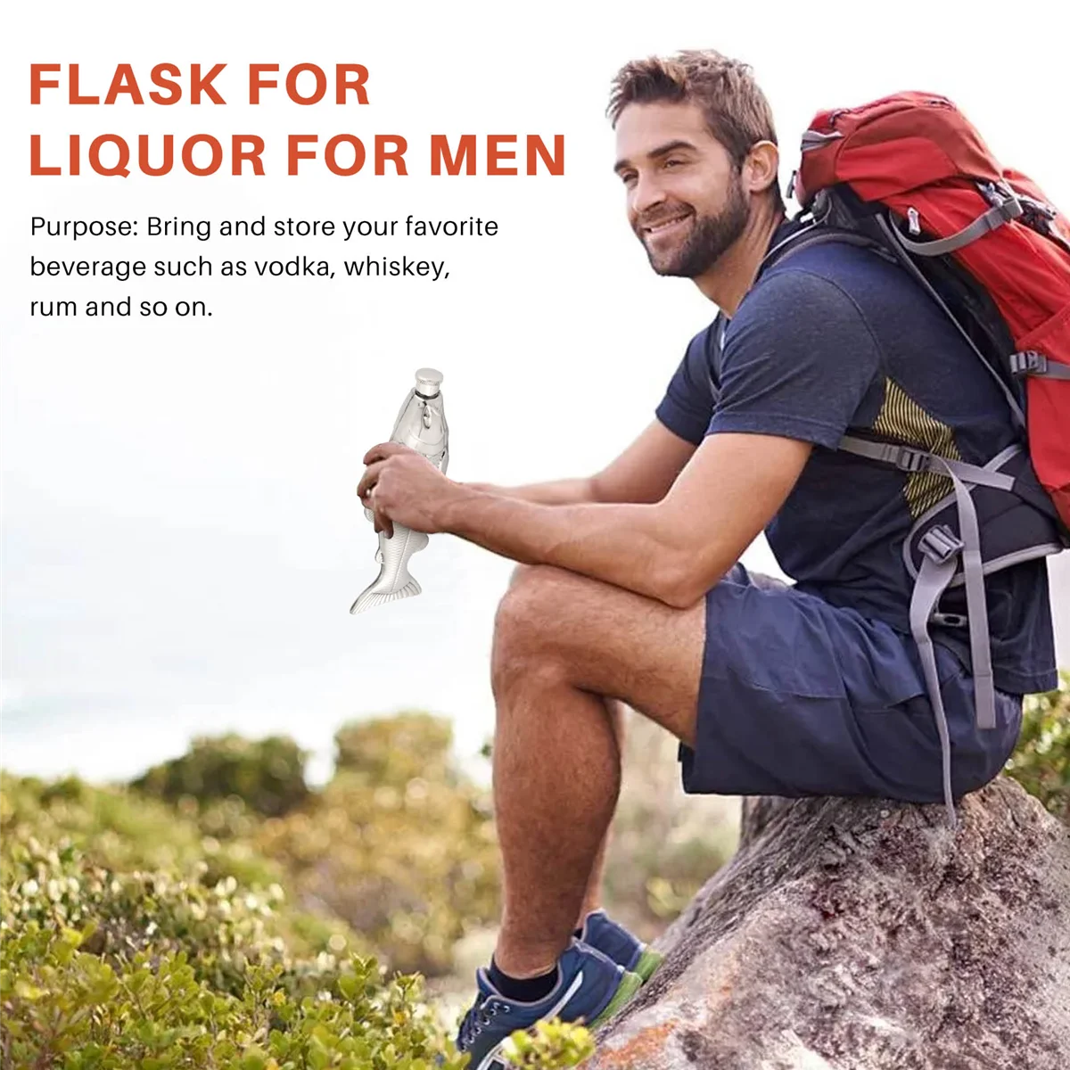 نوعية 1 مجموعة قارورة الورك على شكل سمكة 5 أوقية زجاجة جيب صغيرة قارورة الفولاذ المقاوم للصدأ أدوات الشرب للحفلات للخارجية