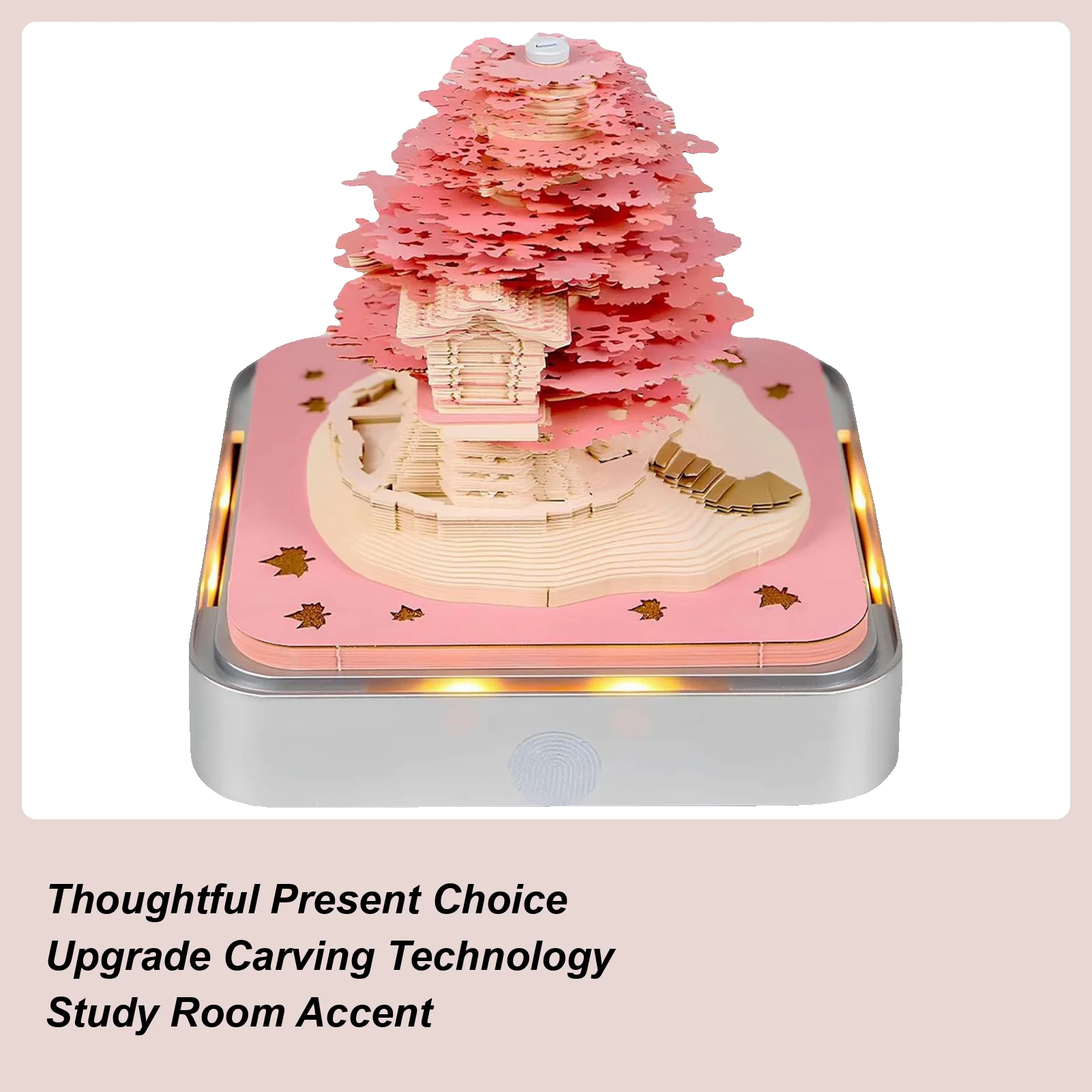 

3D Calendar Flower Tear Away Notepad Calendar cherry tree creative 3D notepad house sculpture gift for Birthday Christmas