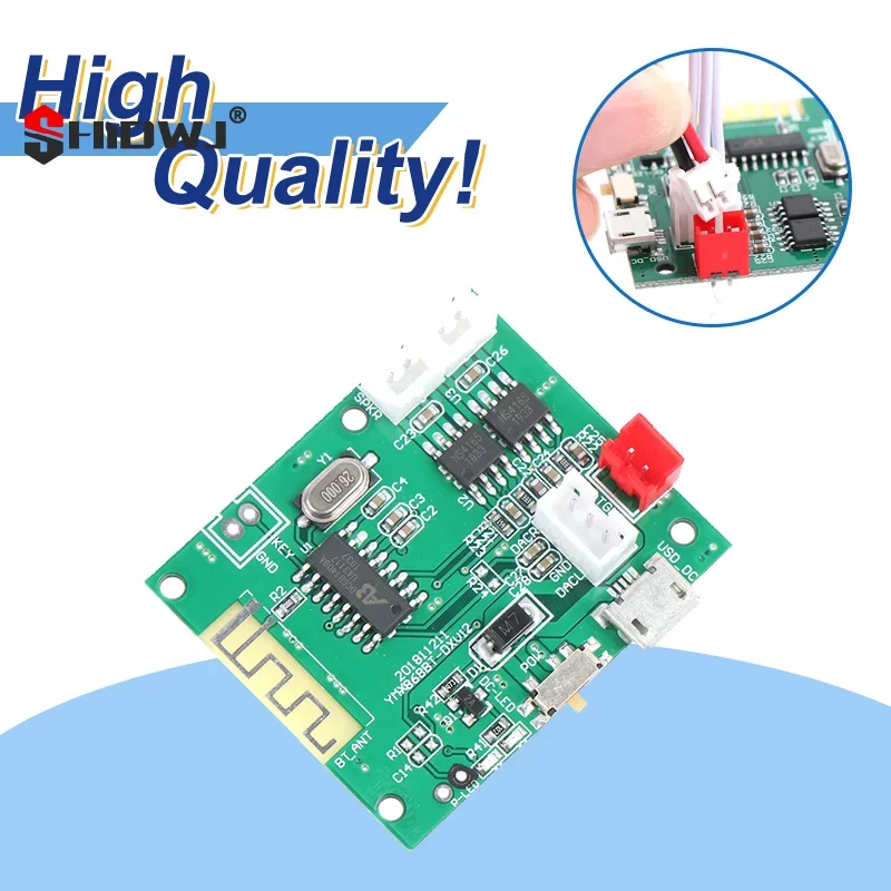 Bluetooth 5.0 Amplifier Board Mini 5W Bluetooth-compatible 5.2 Stereo Power Amp Decoder Audio Module Wireless Speaker 2 Channel