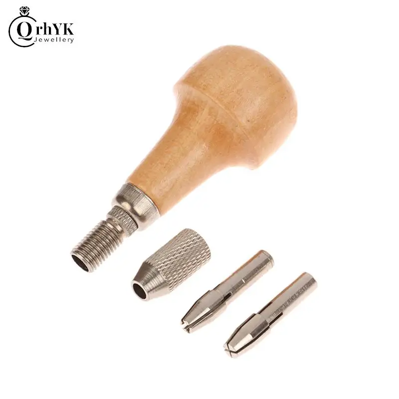 

DIY Jewelry Tools Jewelers Pin Vise Vice Wooden Handle With 2 Chuck Twisting Wire Wrapping Drill Tool Kit