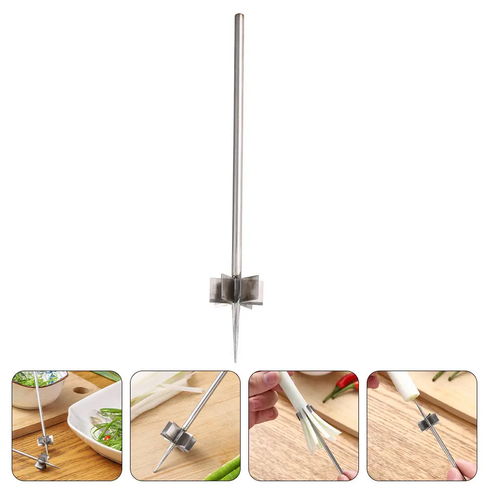 Stainless Steel Plum Blossom Cutter Multi Function Vegetable Chopper for Onions Scallions Shallots Chili Slicer Time Saving