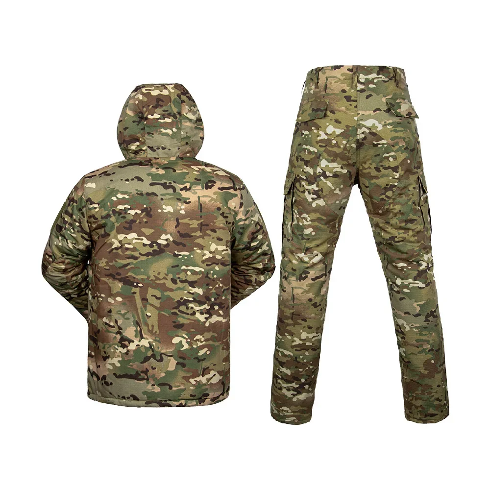 Hunting Jacket For Man 2024 New Autumn Winter Tactical Waterproof Camouflage Hooded Coat Set High Quality Sports Apparel