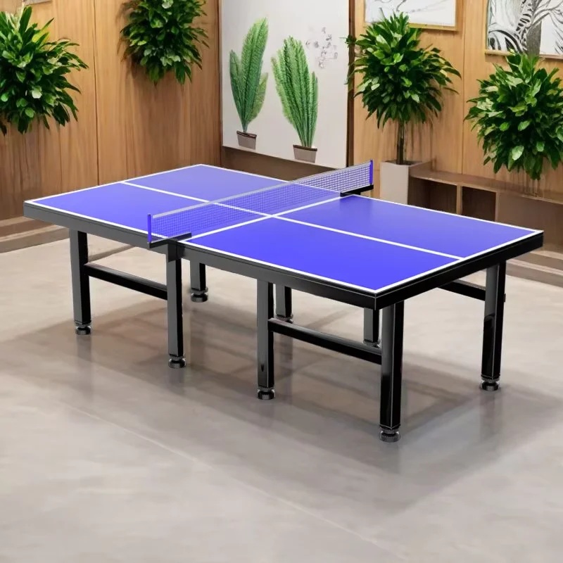 

Medium-density Fiberboard Indoor Training Household Ping Pong Table, Foldable Indoor Standard Simple Model Without Wheels
