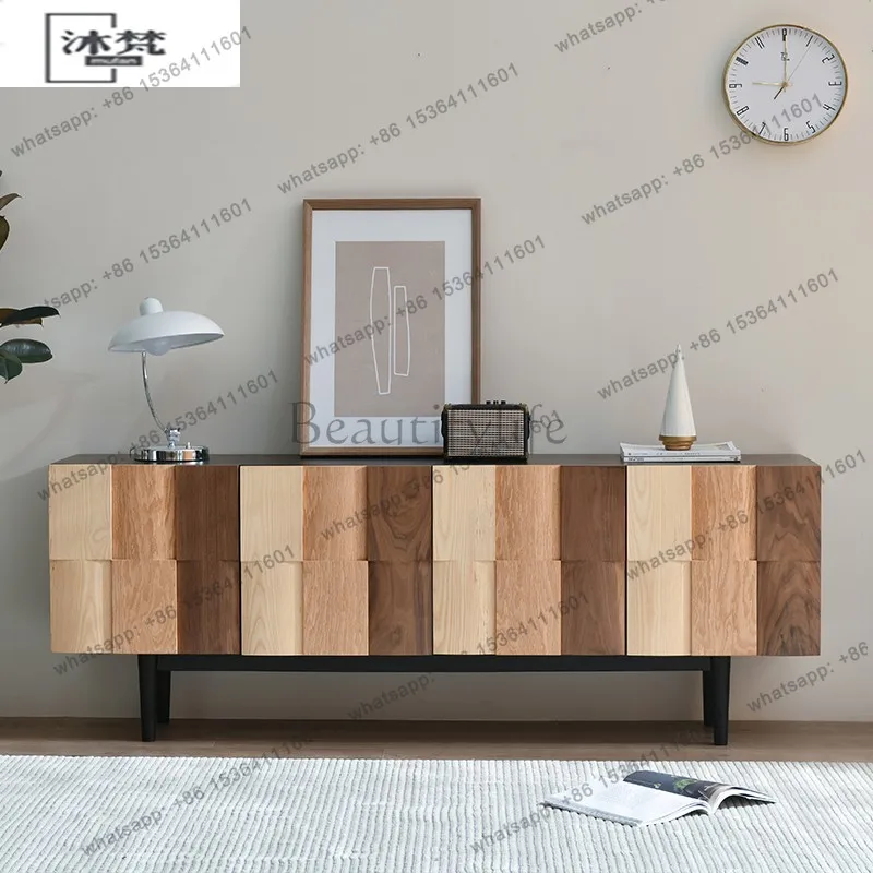 XX. North American simple solid wood modern simple wabi-sabi wind large-capacity storage cabinet