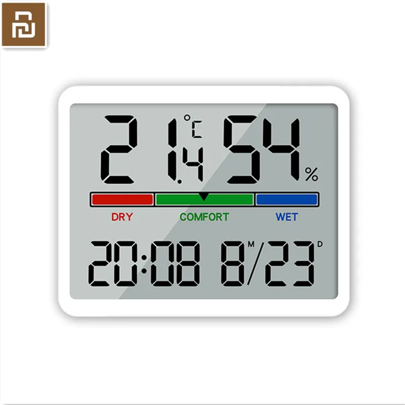 

Многофункциональный Термометр-Гигрометр Xiaomi Mijia, автоматический электронный прибор для измерения температуры и влажности, часы, бытовой термометр