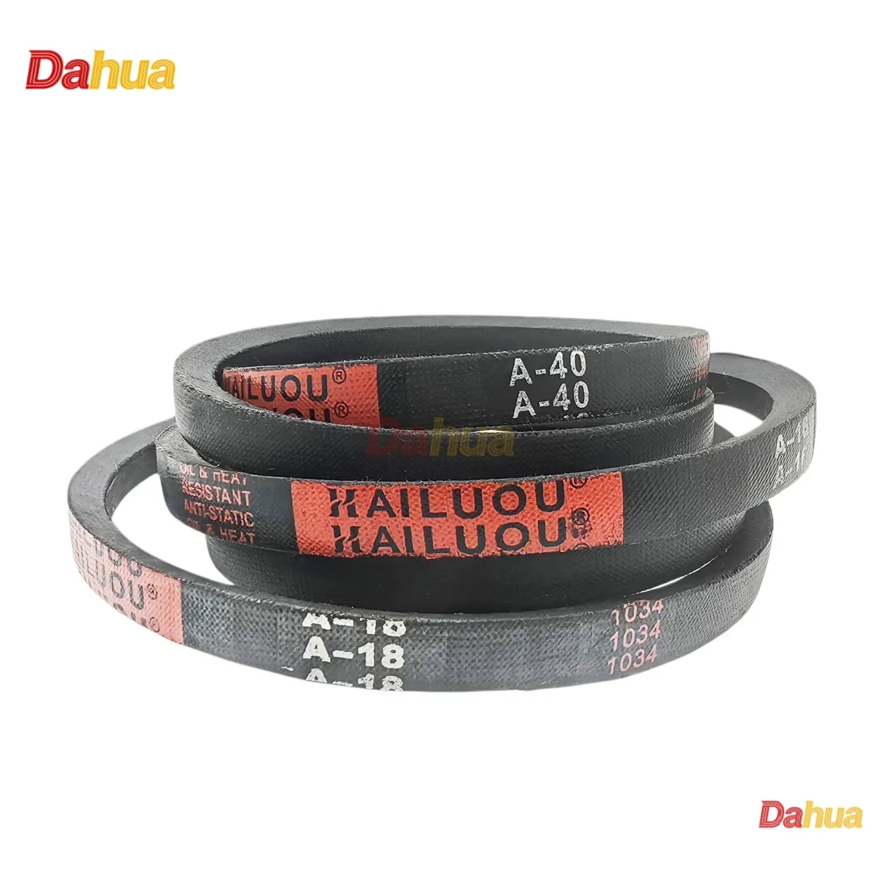 A-Section Classical V-Belt A16-A66, Industrial Rubber Drive Belt, Heavy Duty Power Transmission Replacement Belt for Machinery