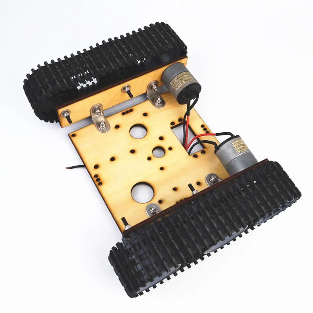 

DIY Science Tank Car Chassis Kit Metal Track Crawler Robot Toy Vehicle Model for Educational Activities