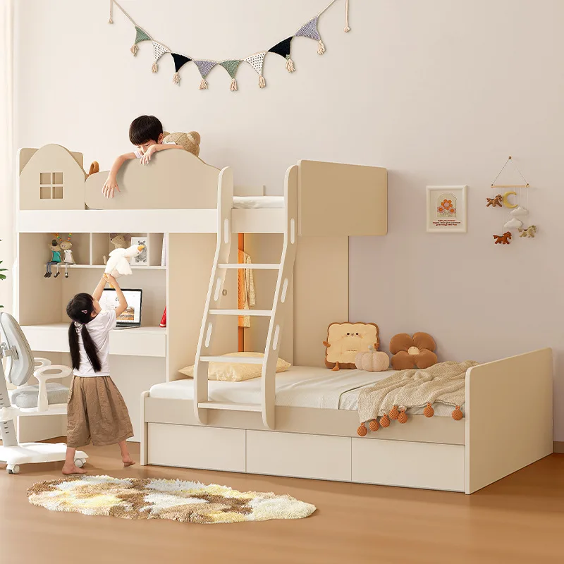 

Upper and lower bunk beds High and lower child and mother beds Dislocation type Upper and lower beds Small apartment