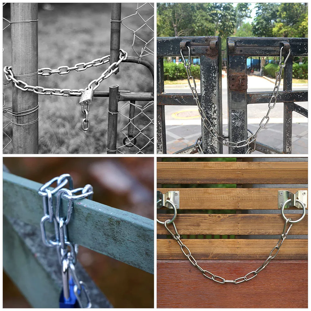 

Stainless Steel Chain 2 Pack Horse Gate Household Door Lock Durable Barn Supply Reusable Multi-Function Door Lock For Garage