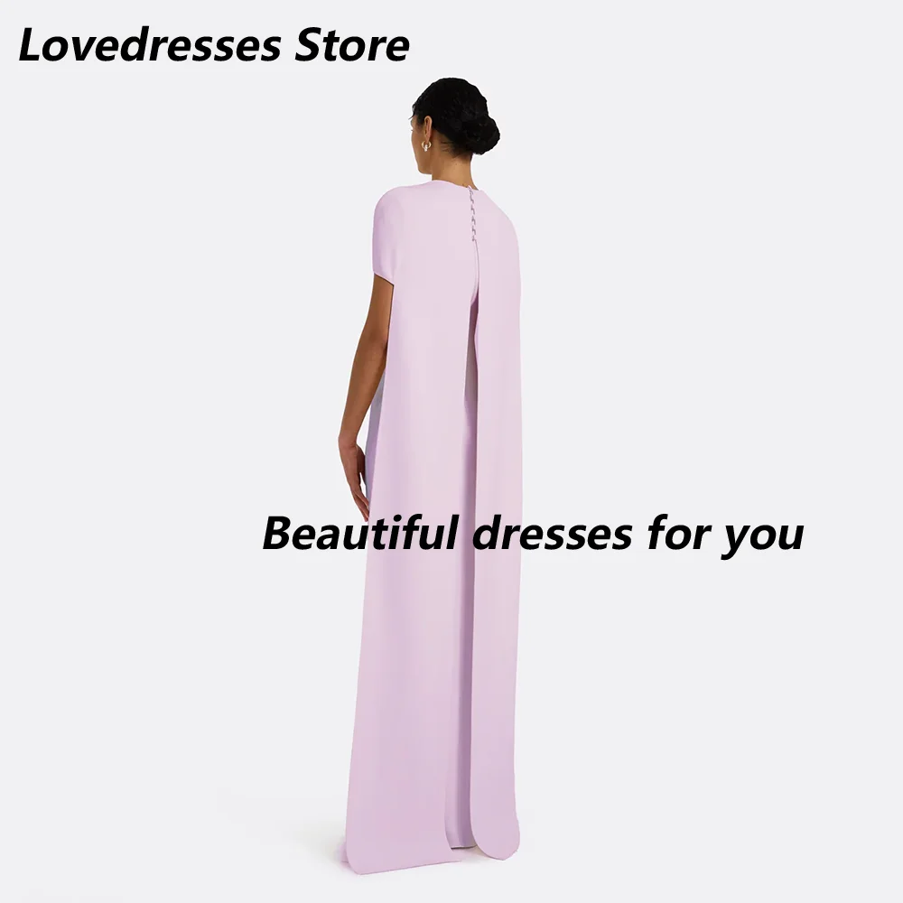 Abito da sera color lavanda maniche ad aletta personalizzate o collo sirena 2025 abiti da sera formali per donna abiti eleganti da ballo in jersey