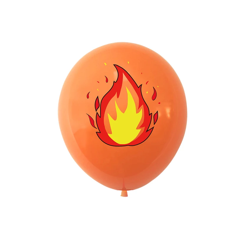 10Pcs Fire Theme Party Balloons 12Inch Latex Balloon Set Baby Shower Fireman Firefighter Kids Birthday Party Decoration Supplies