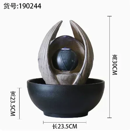 Financial Resources Rolling Water Ornaments Circulating Small Fountain Living Room Coffee Table Office Desk Opening Gift