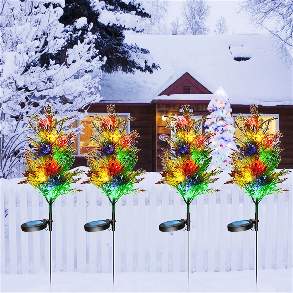 

Solar Outdoor Light LED Christmas Tree Garden Lamp IP65 Waterproof Landscape Light Yard New Year Ornament Patio Party Lawn Decor