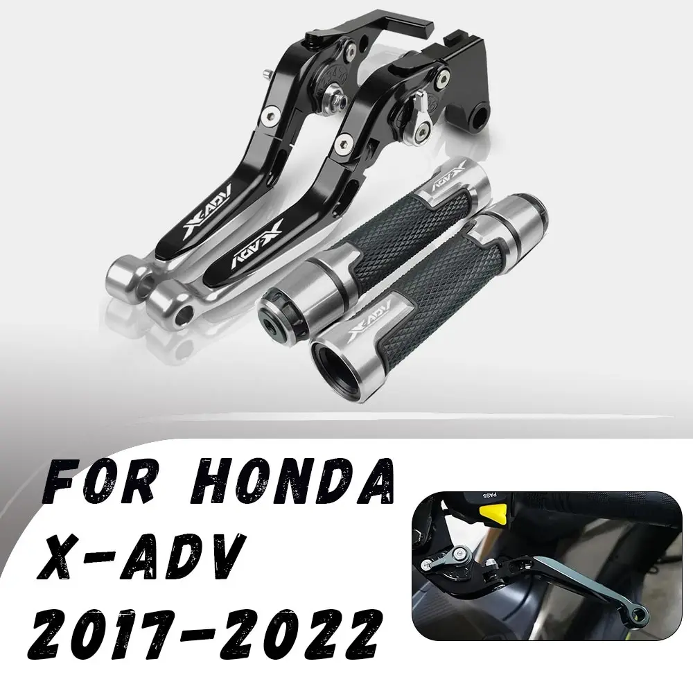 For Honda X-ADV XADV 750 2017-2022 Motorcycle CNC Folding Brake Clutch Lever Handbrake Handlebar Grip Handle Hand Grips Parts