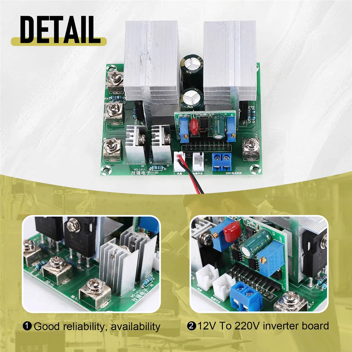 50HZ Inverter 12V to 220V Sine Wave Inverter Driver Board 500W with Voltage Regulator