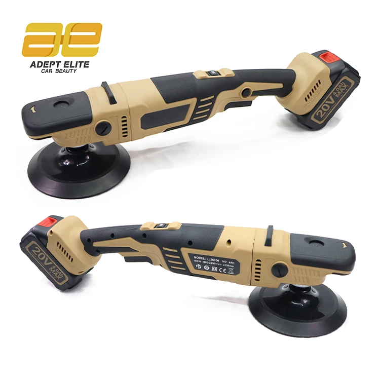 Custom Design 480W High Speed Gold Rotary Car Polishing Machine Lithium Battery Ro Car Polisher Buffing Machine