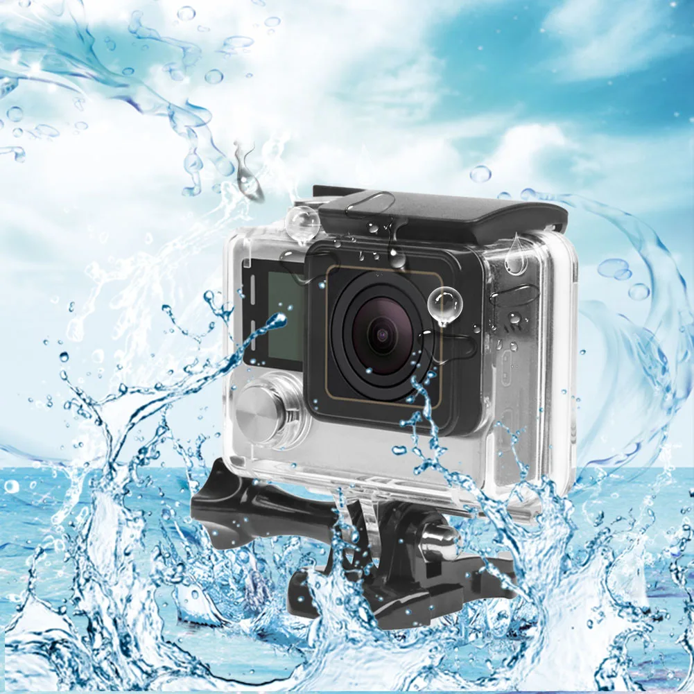 Boîtier étanche 30M pour plongée sous-marine, coque transparente pour caméra sportive, compatible Gopro Hero 3 +/4