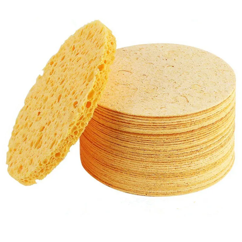 10 قطعة ضغط غسل الوجه نفخة لب الخشب الطبيعي الإسفنج غسل الوجه نفخة رغوة الوجه نفخة التجميل نفخة الوجه التطهير الإسفنج #5
