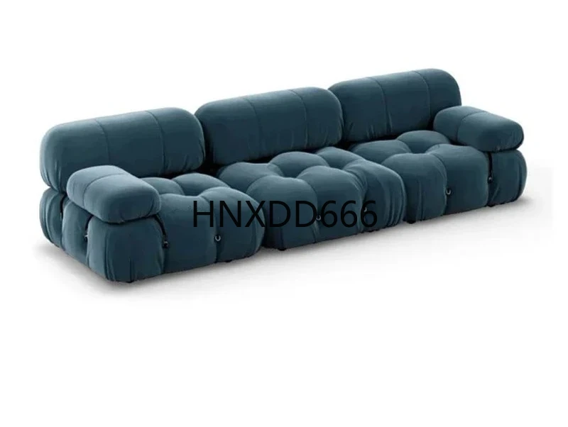 

Скандинавский диван из искусственной кожи для небольшой квартиры, тофу, квадратный модуль, облака, хлебный диван