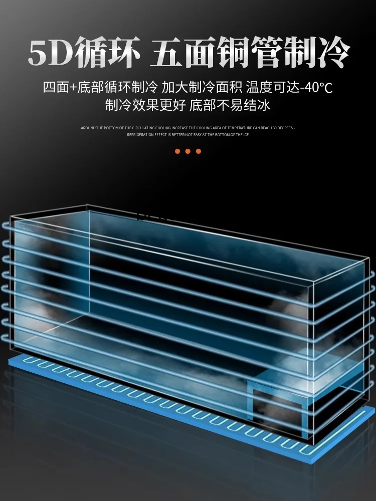 Commercial Large Ice Freezer Cabinet Freezer Supermarket and Convenience Store Cold Storage Horizontal Refrigerator