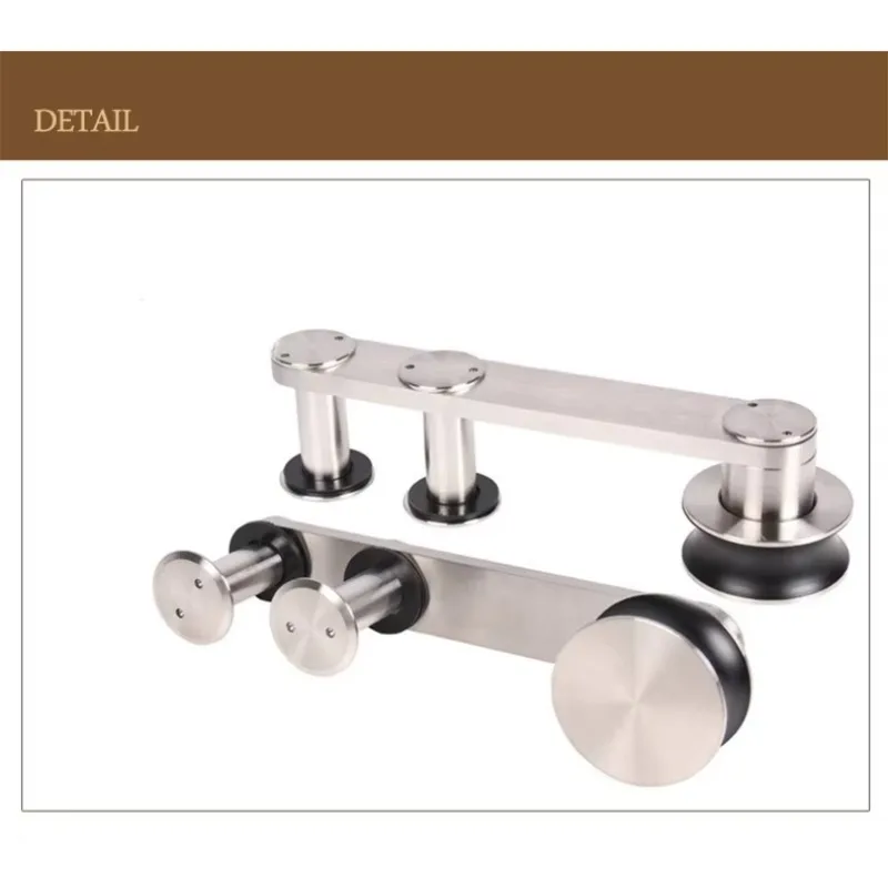 6 FT Modern Top Mount SS304 Stainless Steel Sliding Barn Door Hardware Track Kit 2M Durable Door Window Accessories view 2
