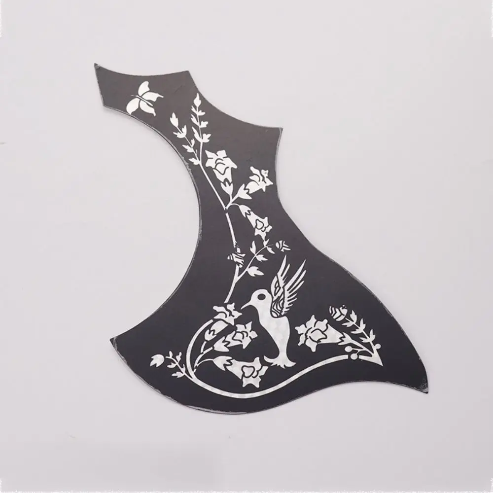New Self-adhesive Folk Acoustic Guitar Pickguard Bird Shape Printed Pattern Pick Guard Sticker DIY ABS Scratch Plate