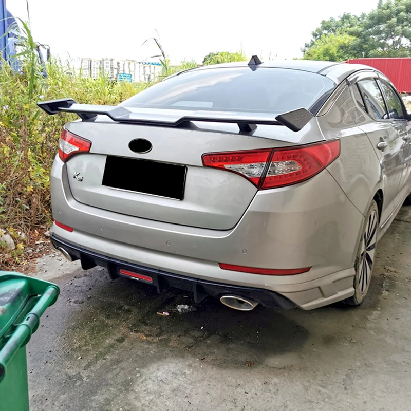 For Kia K5 Rear Bumper Split Lip Body Kit Spoiler Diffuser Deflector 2011 2012 2013 High Quality Sports Modification Accessory