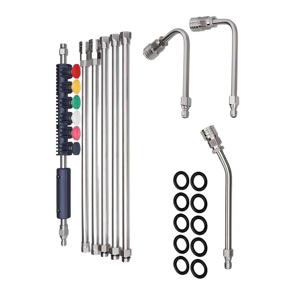 For Heavy-duty Jobs Pressure Washer Nozzle Set As Shown for six Different Nozzle Tips 0 To 65 Degree Spray Pattern