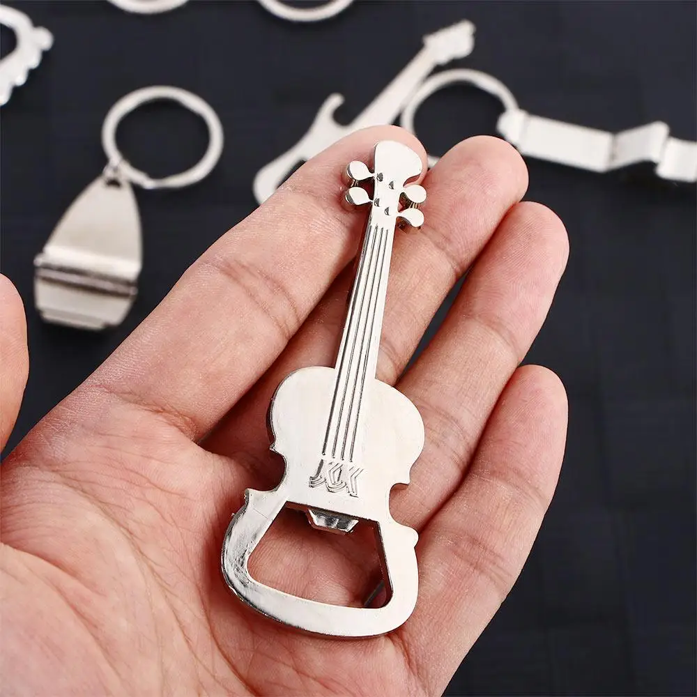 Guitar Style Gifts for Guests Beer Opener Key Rings Key Rings Bottle Opener Bottle Opener Keychain Corkscrew Key Chains