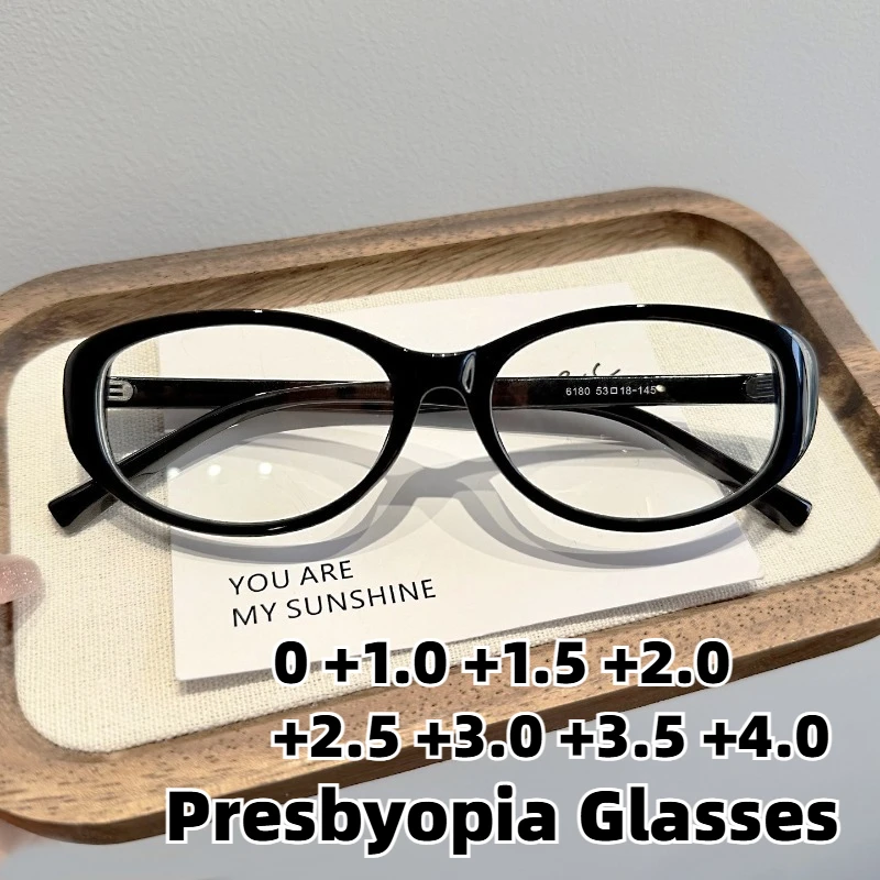 

New Fashionable Retro Anti-Blue Light Presbyopia Glasses for Women High-Definition Comfortable Reading Eyewear 0 To +4.0