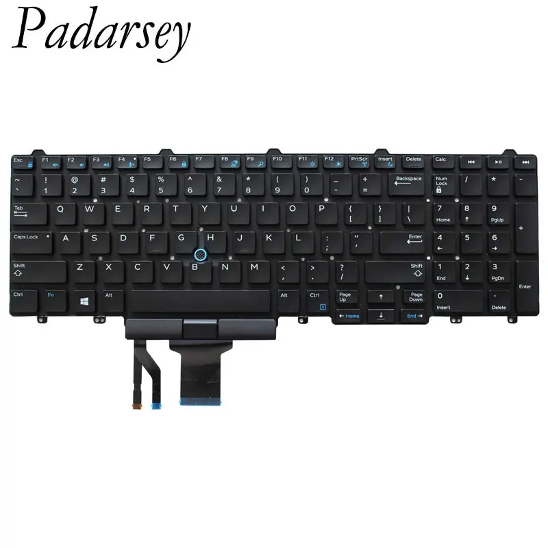 Imagem -03 - Substituição de Teclado dos Eua para o Dell Latitude E5550 Padarsey E5570 5550 5580 5590 5591 de Precisão de 3510 3520 7510 7520 7710 7720