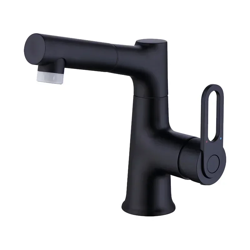 

European black single-hole basin, faucet pull-out, retractable, faucet