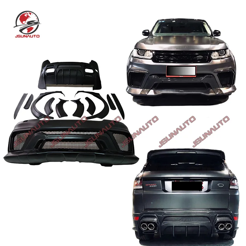 Fit For Land Rover Sport Facelift ASP Style Front Bumper Rear Bumper Spoiler For L494 Range Rover Sport Wide Arch Kits