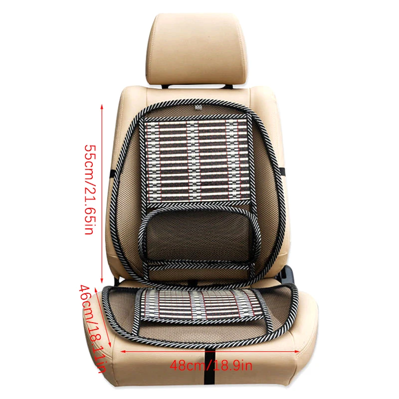 Universal Summer Car Truck Seat Cushion Spine Posture Correction Back Pillow Office Chair Breathable Lumbar Back Support