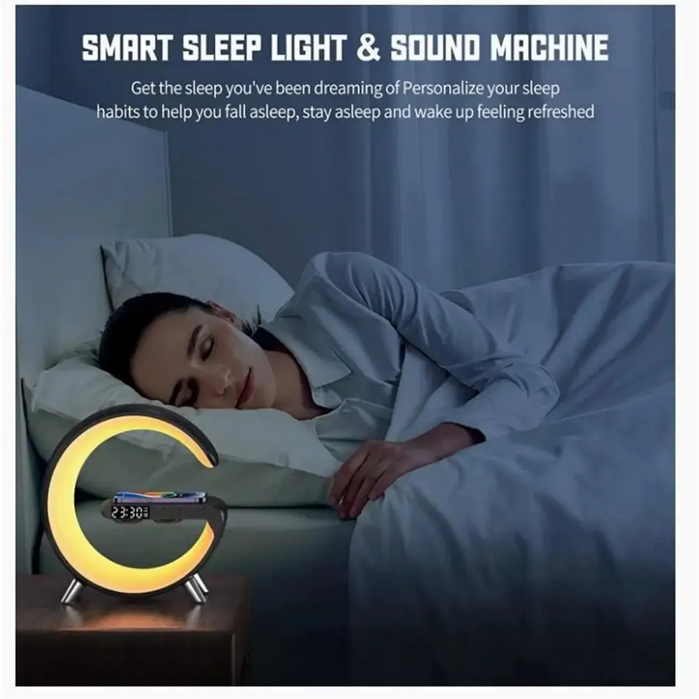 

Smart Wake Up Light Alarm Clocks With App Sunrise Alarm Clock 15w Fast Wireless Charger For Heavy Sleepers