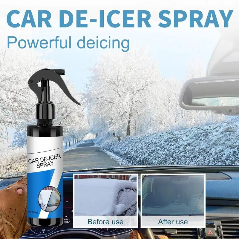 Schnee räum spray 100ml Windschutz scheiben entfroster Windschutz scheiben entfroster Winter autozubehör Mehrzweck spray für Schlüssels chlösser