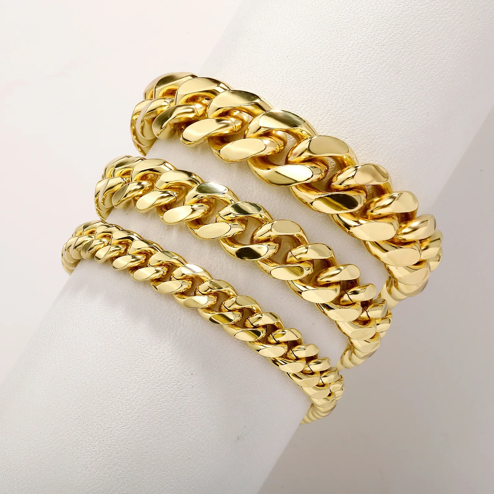 Monaco anklet 6mm Cuban chain women's anklet copper material electroplated 14k gold men's anklet length can be customized