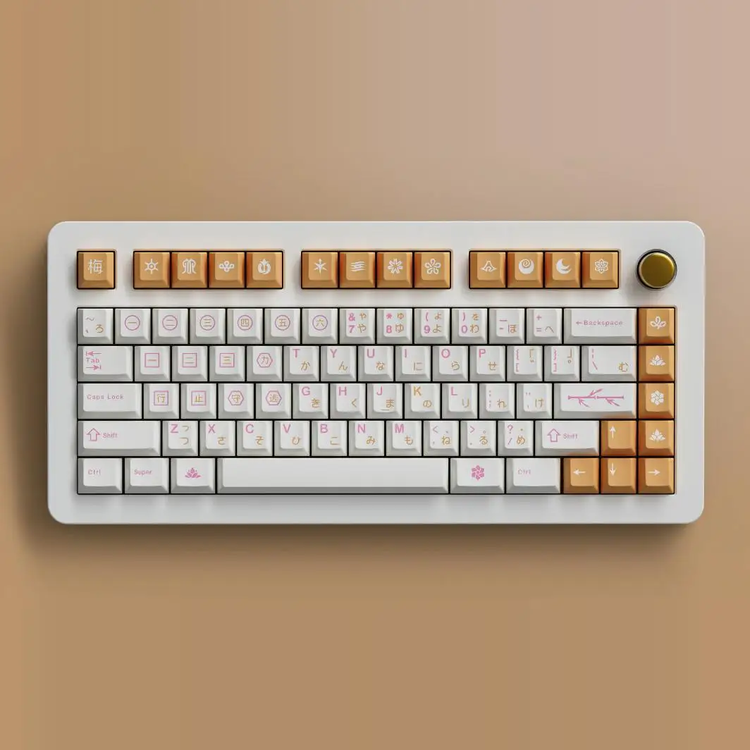 Hanami/Mei Mi three-color keycaps and personalized keycaps cute DIY two-dimensional element