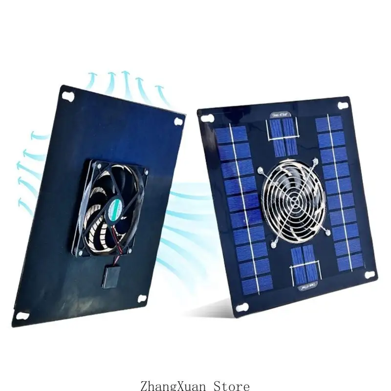 Professional Solar Powered Exhaust Fan Solar Exhaust Fan Ventilators Ventilation Solar Shed Fan for Dog Chicken House 3XUF