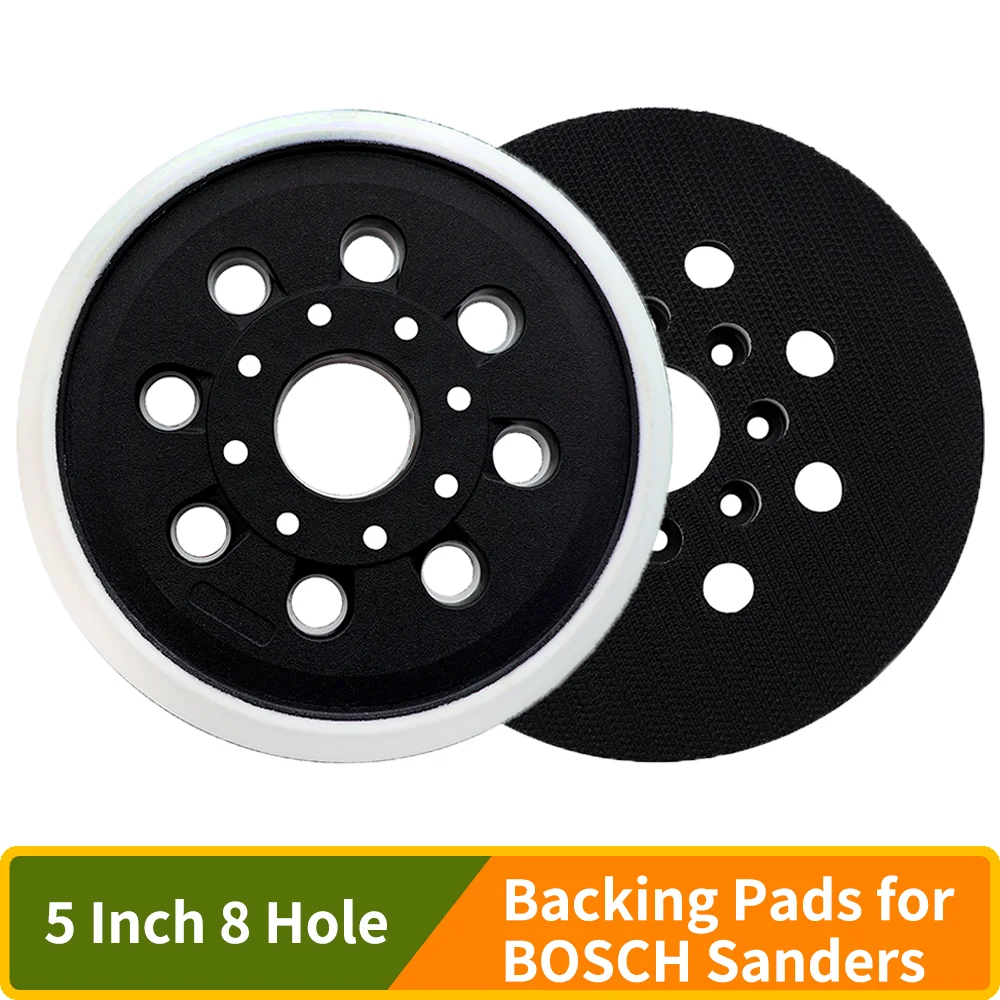 5 Inch 8 Hole Hook&Loop Replacement Orbital Sander Backing Pad for BOSCH RS034 RS035 125mm Sanding Pad for Random Orbital Sander