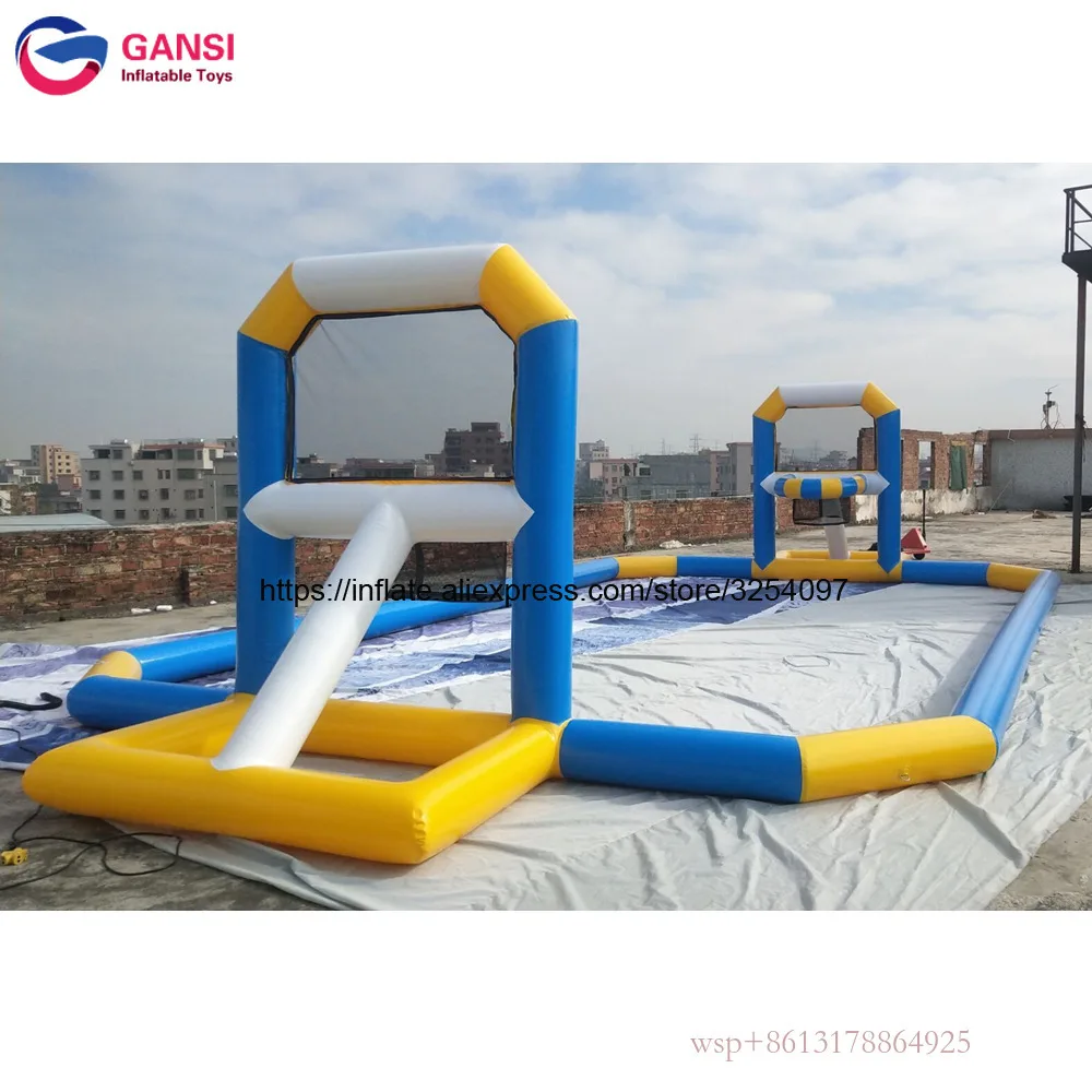 Inflatable Sports Football Pitch Arena Court Floating On Water Inflatable Basketball Filed