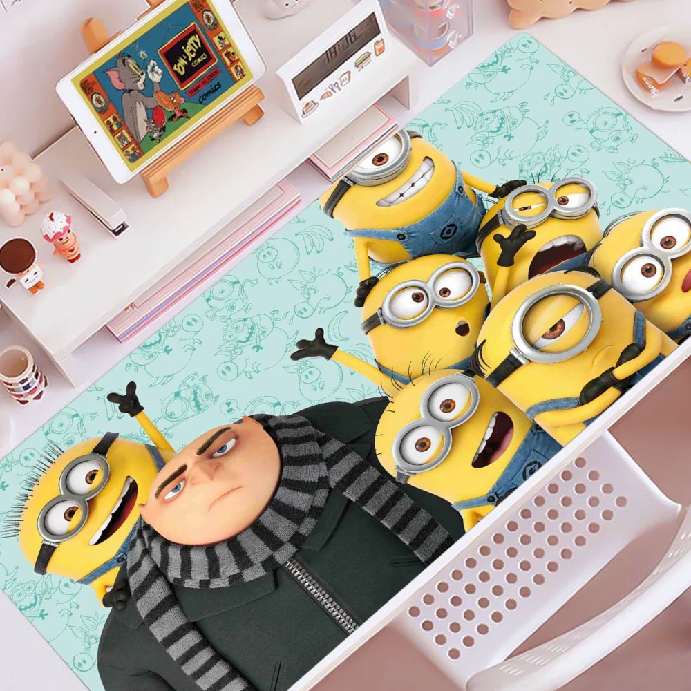 Cartoon L-Lovely M-Minions Mousepad Custom Skin Thickened Mouse Pad Oversized Gaming Keyboard Notebook Table Mat